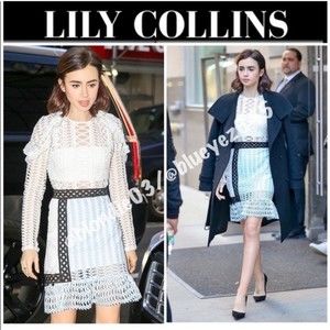 Self-Portrait frill shoulder dress from the spring 2017 collection US8/UK12